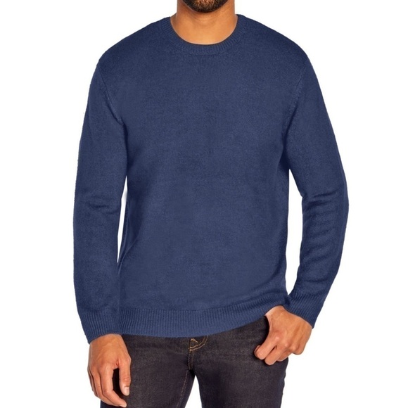 GAP relaxed fit cozy medieval blue ribbed knit crew sweater men’s size XXL - Picture 5 of 5
